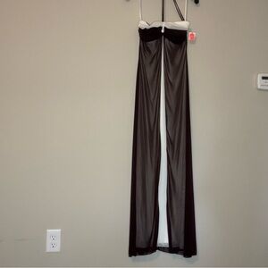 Brown and Cream Prom Dress